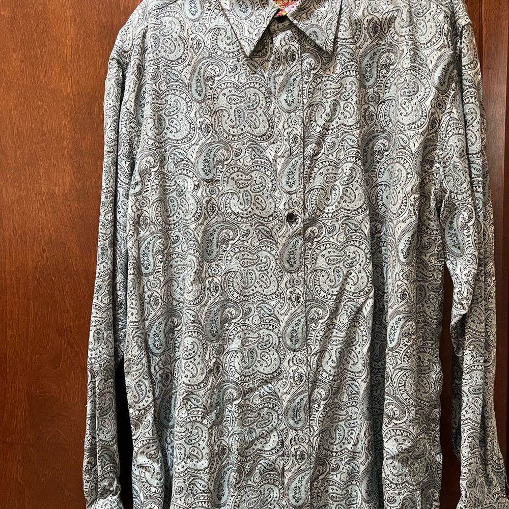 Robert Graham Gray Paisley Men's Shirt